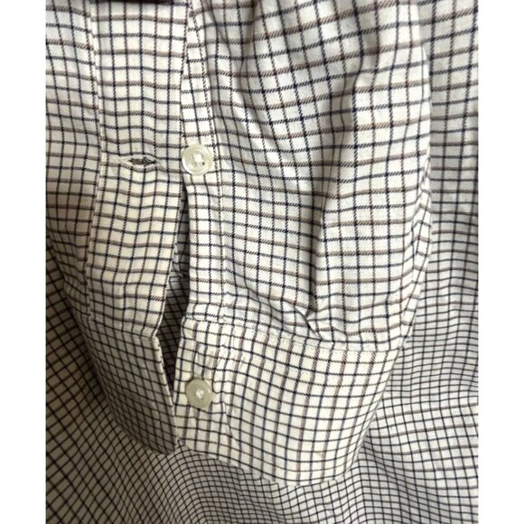 Ralph Lauren 100% Cotton XLT Black Brown & White Checkered Long Sleeve Button Do - Picture 14 of 14